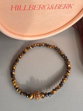 Hillberg & Berk Hematite & Gold Vermeil over 925 Silver Sparkle Bracelet